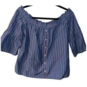 Abercrombie & Fitch Top Womens S Off Shoulders milkmaid peasant prairie casual